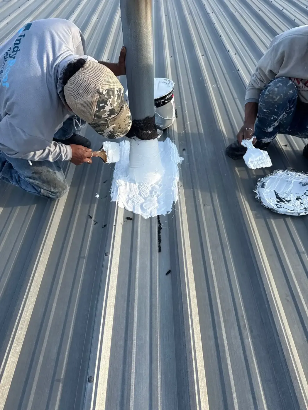 Commercial roof inspection documented in North Manchester