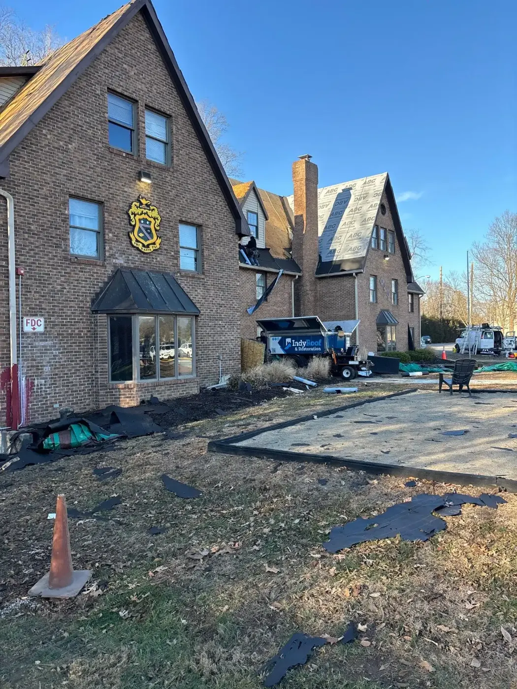 Commercial roof inspection documented in North Manchester